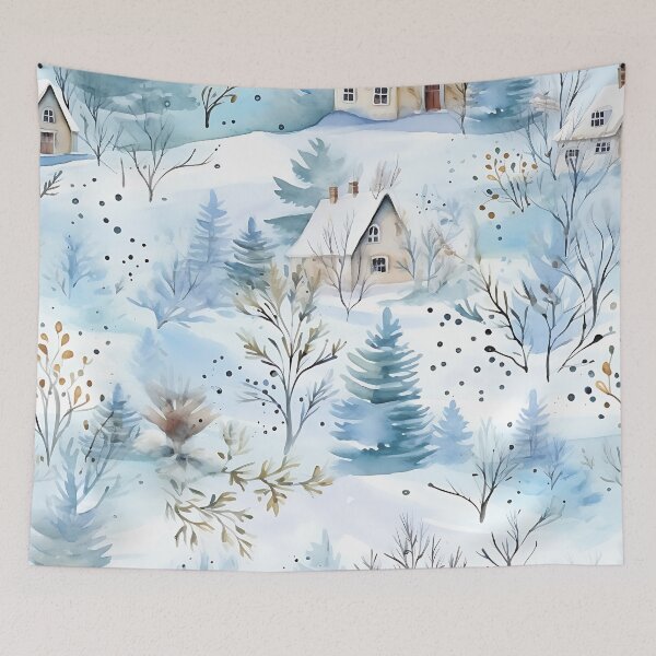 Item preview, Snow-covered village. Winter landscape. designed and sold by MagelliShop.