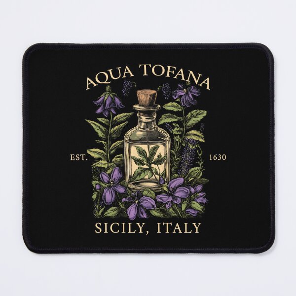 Item preview, Aqua Tofana est. 1630 Vintage Botanical Design for True Crime Lover  designed and sold by trendyzcom.
