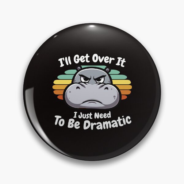 Item preview, Grumpy Hippo Funny Dramatic designed and sold by DrawHandArt.
