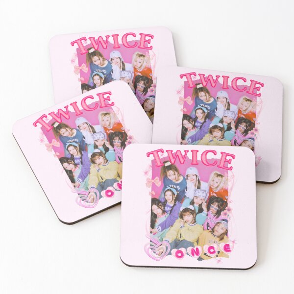 Item preview, TWICE Kpop Girl Group Pink Collage Design  designed and sold by AJUNICE STUDIO.