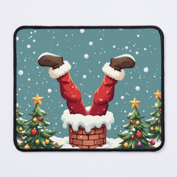 Item preview, Santa Claus sticking out of a chimney designed and sold by jkrphoto.