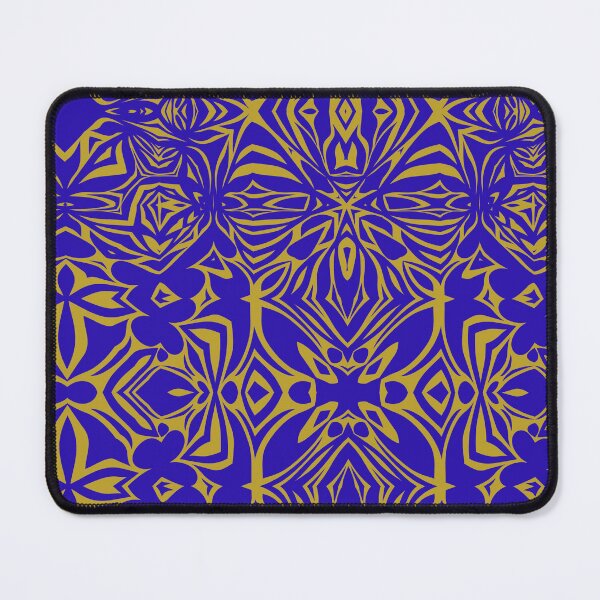 Item preview, Mustard and Blue Abstract 5 designed and sold by AneissPiaf.
