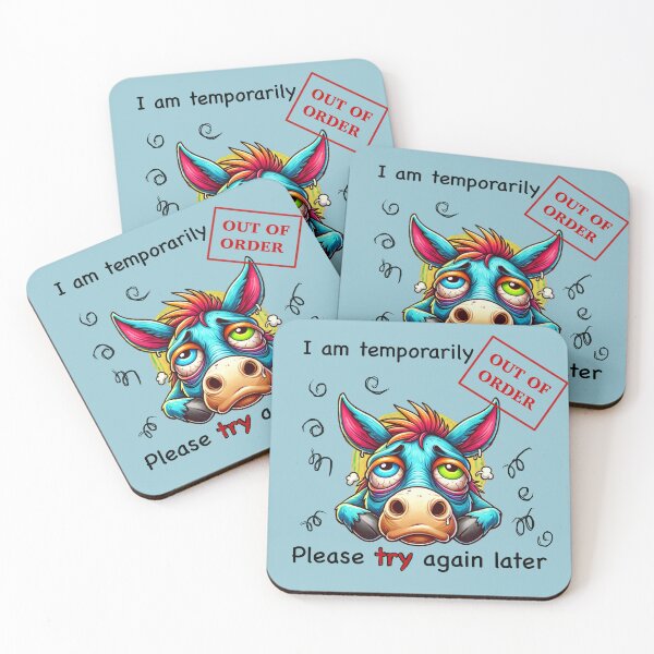 Item preview, Temporarily Out of Order - Funny Donkey Design designed and sold by CreationbyNiki.