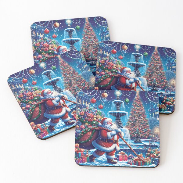 Item preview, Christmas Santa With A Big Sack Is In Town C12 designed and sold by HappyHavenStu.