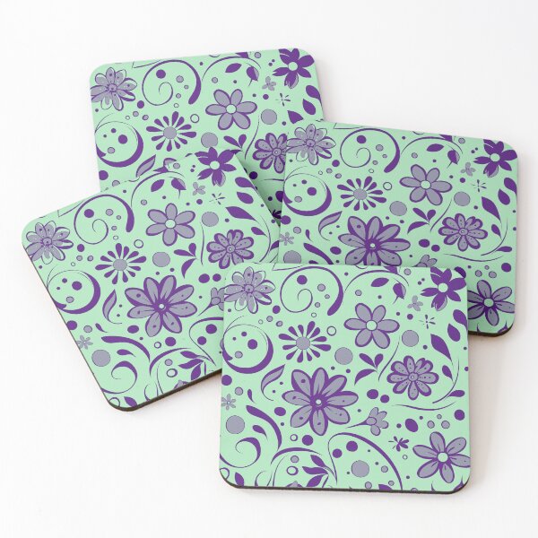 Item preview, Artistic Flower Swirls Green designed and sold by trendteezstore.