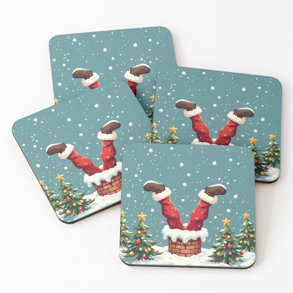 Item preview, Santa Claus sticking out of a chimney designed and sold by jkrphoto.