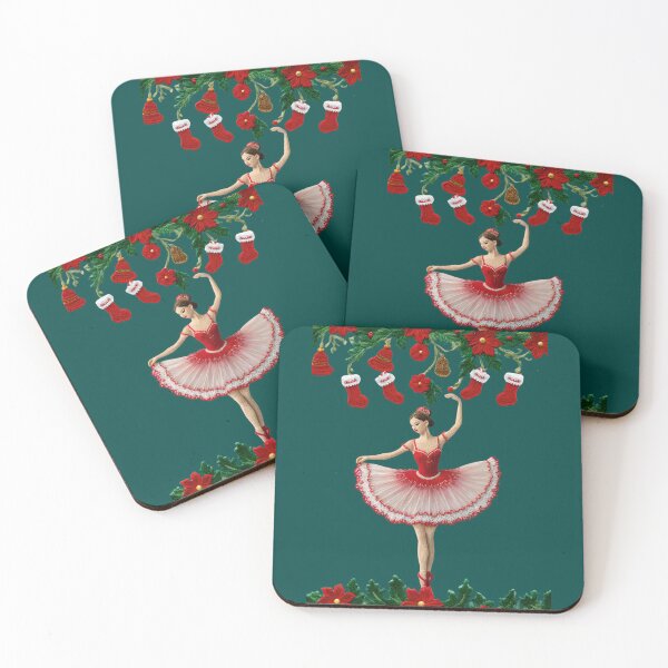 Item preview, Red and Green Christmas Ballerina designed and sold by Ciervo Primavera.