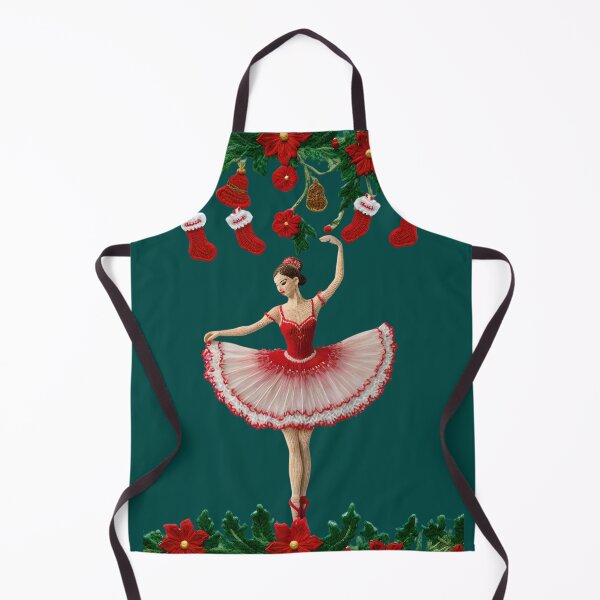 Item preview, Red and Green Christmas Ballerina designed and sold by Ciervo Primavera.