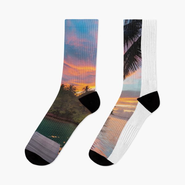 Item preview, Island, palm trees, sea, sky, clouds, sunset, charming nature designed and sold by AA-designstore.