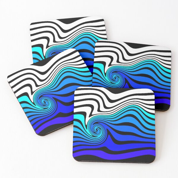 Item preview, comic book op art - blue designed and sold by Fuzzdandy Designs.