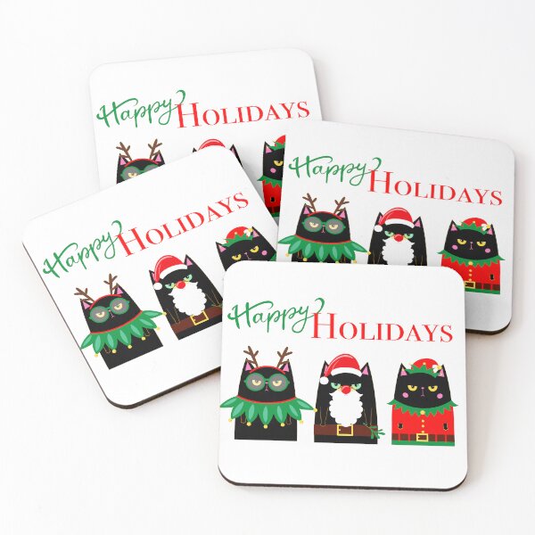 Item preview, xmas cats happy holidays designed and sold by PolinaMirralisa.
