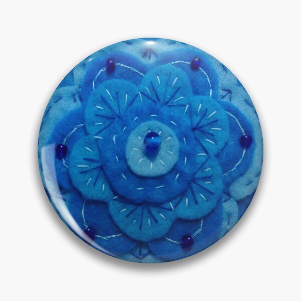 Item preview, Stitched Blue Petals designed and sold by pinebluedesign.