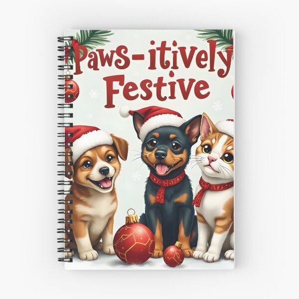 Item preview, Paw-sitively Festive Adorable Christmas T-shirt!  designed and sold by InkExpression.