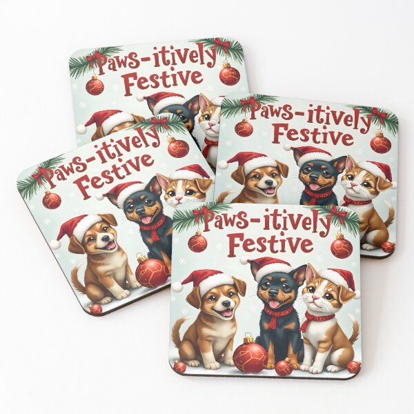 Item preview, Paw-sitively Festive Adorable Christmas T-shirt!  designed and sold by InkExpression.