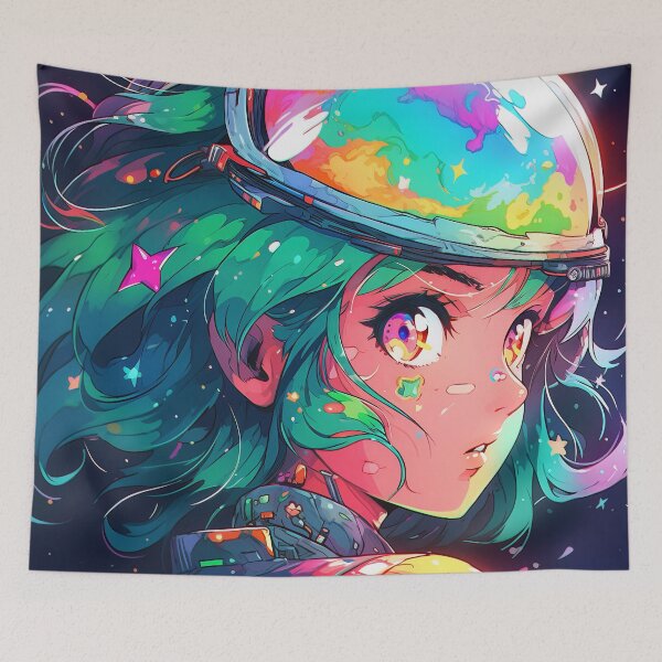 Item preview, Cosmic Space Galaxy Anime Girl designed and sold by bubblegoth.