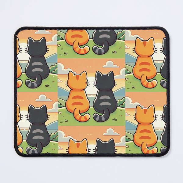 Item preview, Orange and Black Cat Friends Looking into the Distance designed and sold by sharkmaster42.