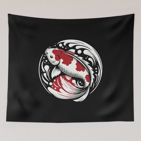 Item preview, Japanese flowing koi fish ( pink koi fish ) designed and sold by Very-Nicely.