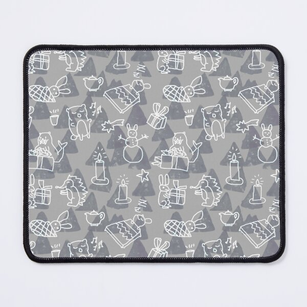 Item preview, Crazy animal exchanging Christmas gifts gray designed and sold by Alessandro Remo Mazzoni Remotextiles.