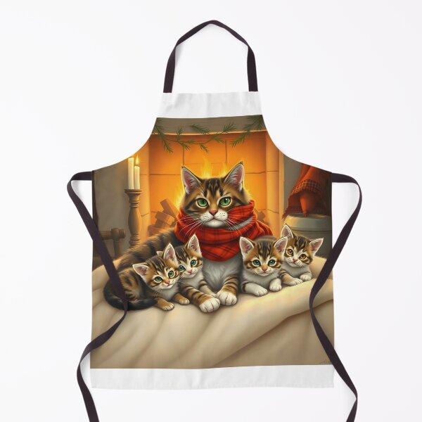 Item preview, Christmas Mama Cat and Kittens designed and sold by DottiesGirl.
