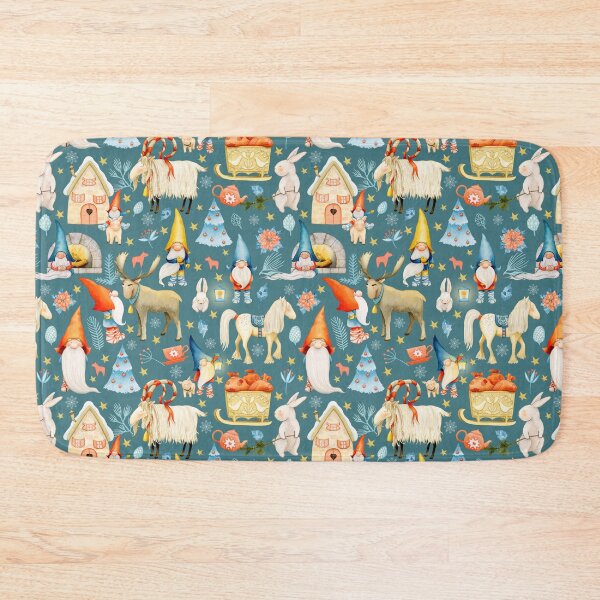 Item preview, Whimsical Nordic Christmas Gnomes with Animals designed and sold by LuciaS.
