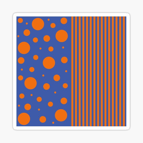 Vista previa del artículo con la obra «Manchas y rayas en azul y naranja», diseñado y vendido por LAEC-Shop.