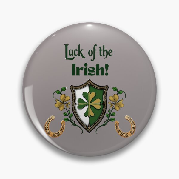 Item preview, Luck of the Irish: A harmonious Saint Patrick's image featuring a Sheild with Shamrock along with golden horseshoes to give a pleasing and balanced design. designed and sold by Grang Art Artistic Designs.
