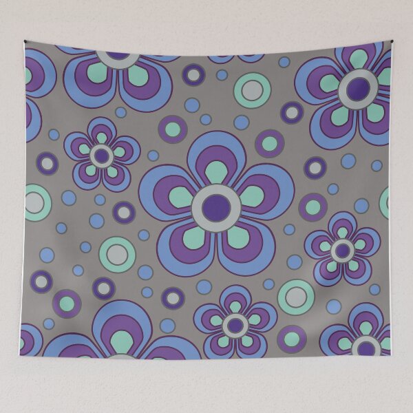 Item preview, Groovy hippie flowers, bigbeat-fueled energetic designs/pastel colors and contrasts.7 designed and sold by My-fake-places.