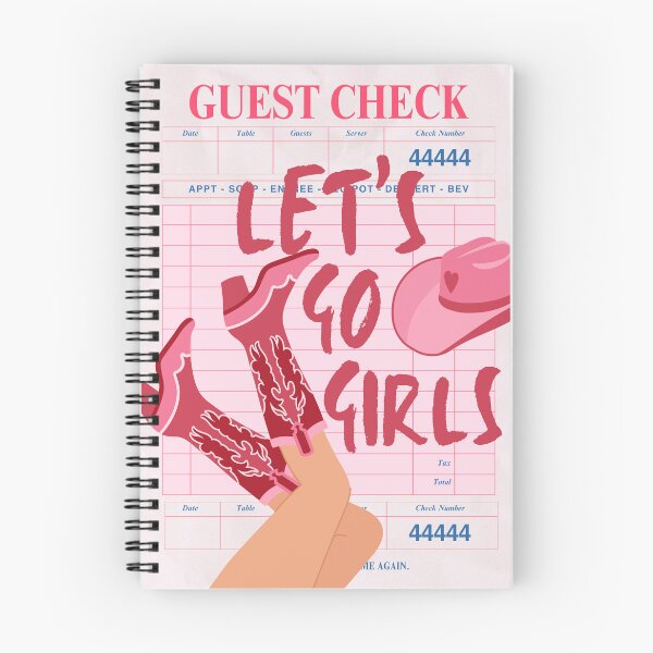 Item preview, Let's go girls pink guest check  designed and sold by amorales98.