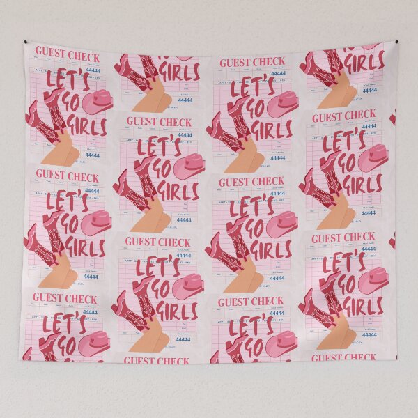 Item preview, Let's go girls pink guest check  designed and sold by amorales98.