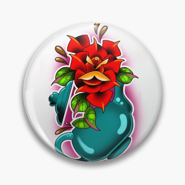 Item preview, Teapot rose designed and sold by Dizzyroulette.