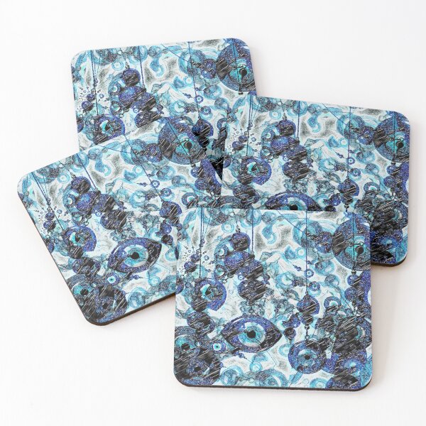 Item preview, evil eye blue abstract designed and sold by Hen-C-Art.