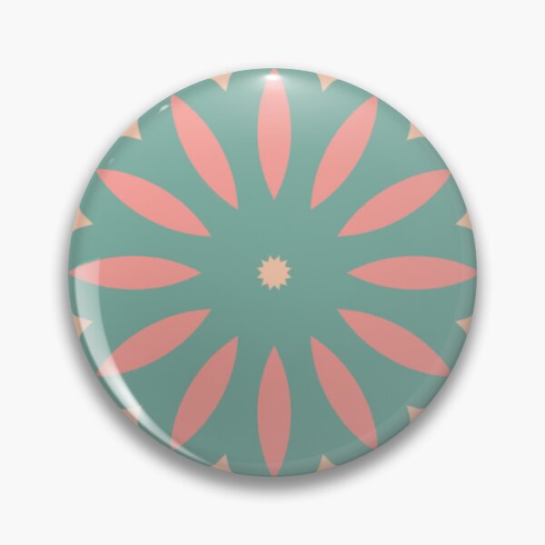 Item preview, coral and green flower pattern designed and sold by Kate McGovern.