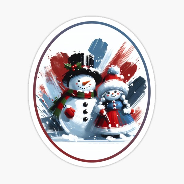 Artikel-Vorschau von Schneemann und Schneefrau, designt und verkauft von Kobeko.