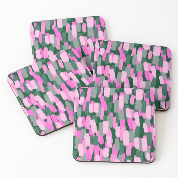 Item preview, Dark Green and Pink Paint Brush Effect designed and sold by OneThreeSix.