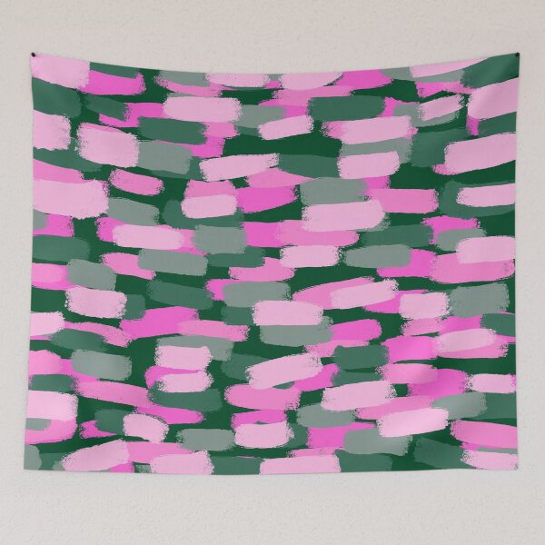 Item preview, Dark Green and Pink Paint Brush Effect designed and sold by OneThreeSix.