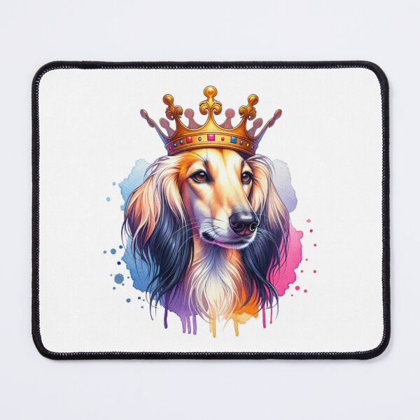 Artikelvorschau, Saluki mit Krone entworfen und verkauft von MyCozyCorner24.