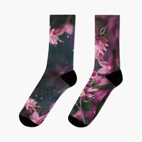 Item preview, Serene Pink Flowers Starry Night Sky designed and sold by PinkGoddessLove.
