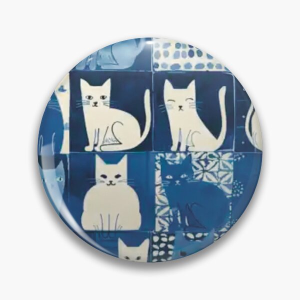 Artikelvorschau, Blaue Katze, Kachel 2 entworfen und verkauft von Artlizzard.