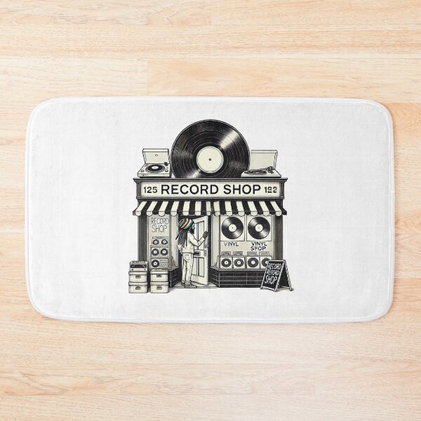 Item preview, Vinyl Vibes Record Shop designed and sold by OldSchoolRetro.