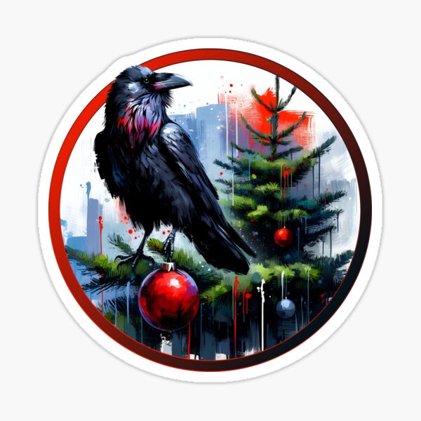 Artikel-Vorschau von Rabe am Weihnachtsbaum, designt und verkauft von Kobeko.