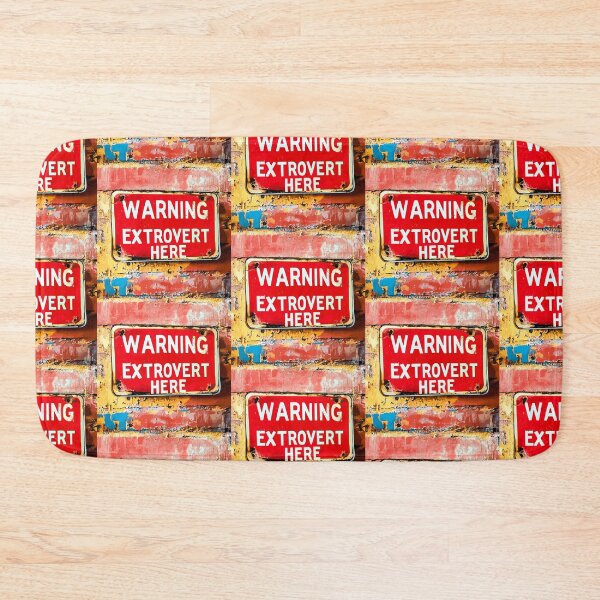 Item preview, "Warning Extrovert Here" Fun Declarative Sign designed and sold by Artbyminga.