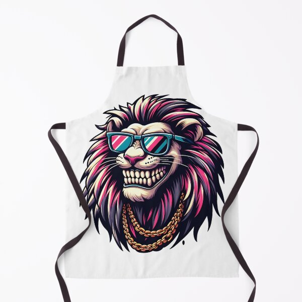 Item preview, a stylized lion's head with a bold and vibrant design. designed and sold by ShihawyAhmad.