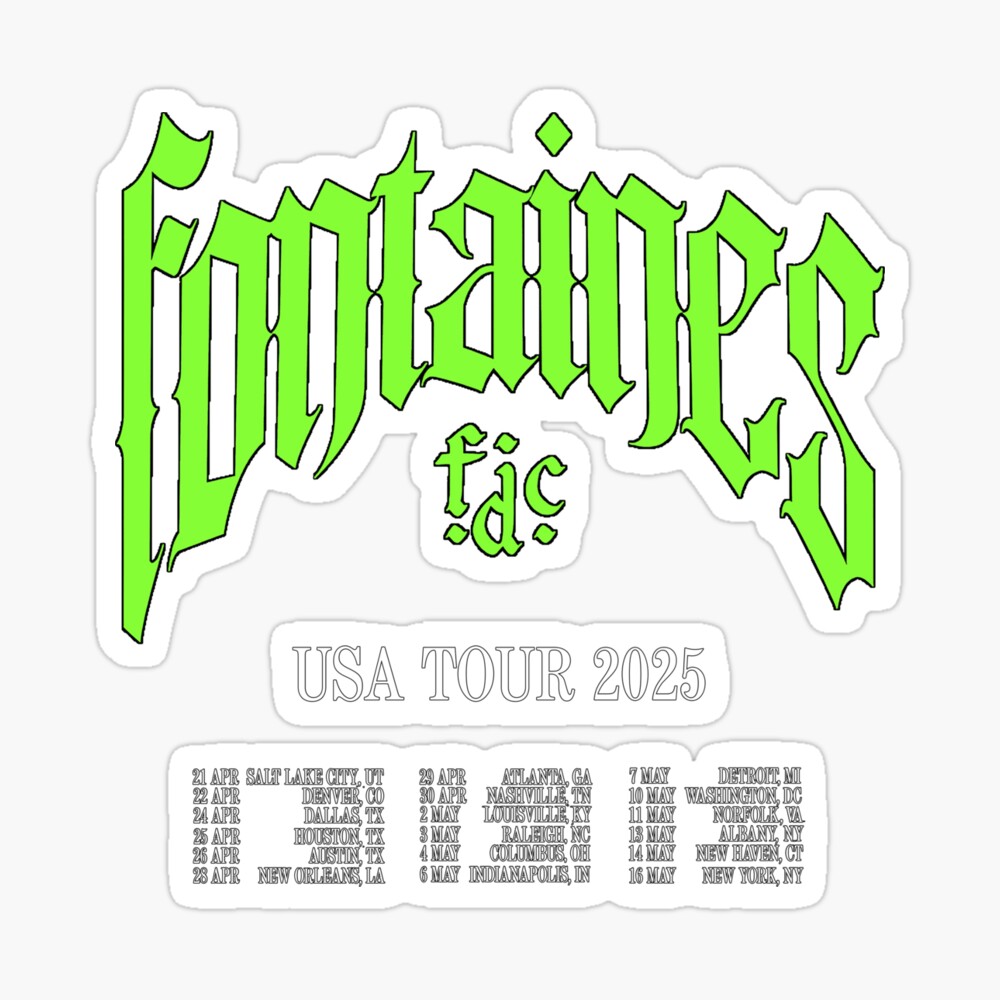 FONTAINES DC USA TOUR 2025 Poster