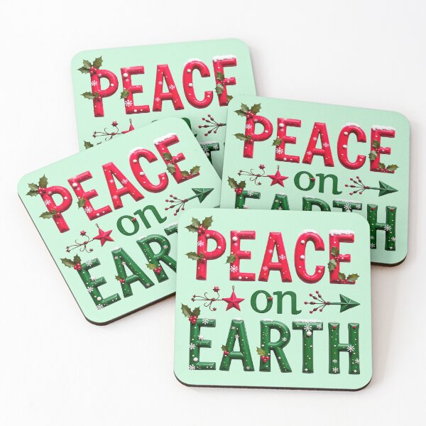 Item preview, Peace On Earth Quote In Christmas Style designed and sold by TheArtOfPat.