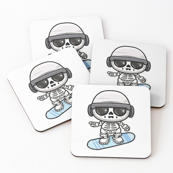 Item preview, preppy skeleton on snowboard designed and sold by bukajart.