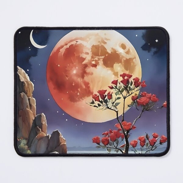 Item preview, Crimson Blooms Under the Harvest Moon” designed and sold by Antoni Bouless.