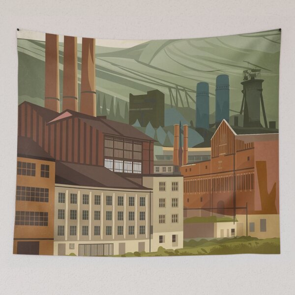 Item preview, Sheffield Vintage Travel Poster designed and sold by TravelerRat.