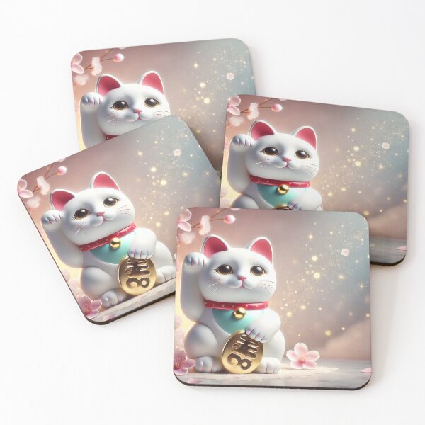 Item preview, Beckoning cat lucky charm japanese designed and sold by GingaDesigns.