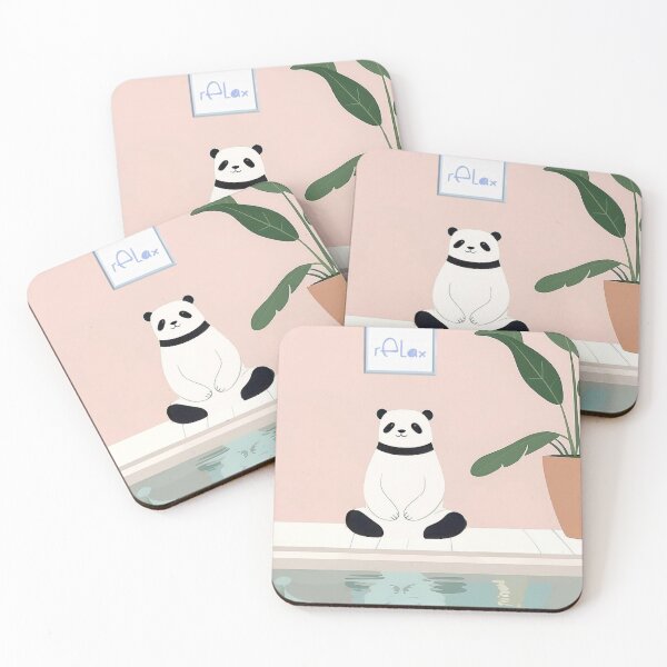 Item preview, RELAXATION STICKER CUTE PANDA WATER PEACEFUL CALM designed and sold by Arts4U.