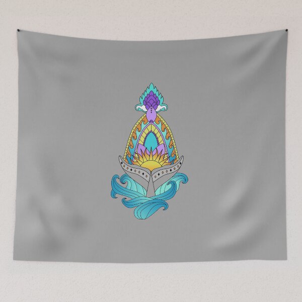 Item preview, Whale Tail Ocean Waves Mandala designed and sold by Saltycurrent1.